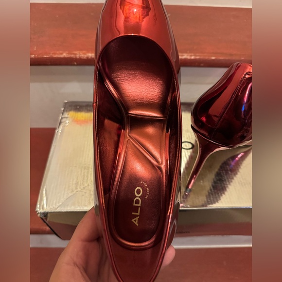 Aldo Red Chrome Pumps - Picture 6 of 6